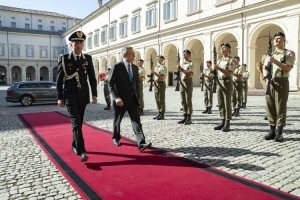 Il Presidente del Consiglio dei Ministri, Mario Draghi, al suo arrivo al Quirinale