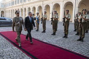 Il Presidente del Consiglio dei Ministri, Mario Draghi, al suo arrivo al Quirinale
