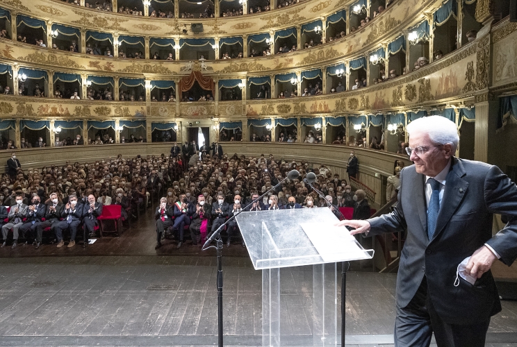 Il Presidente della Repubblica Sergio Mattarella rivolge il suo indirizzo di saluto in occasione della cerimonia commemorativa del centenario dell’assalto fascista alla sede della Federazione delle Cooperative