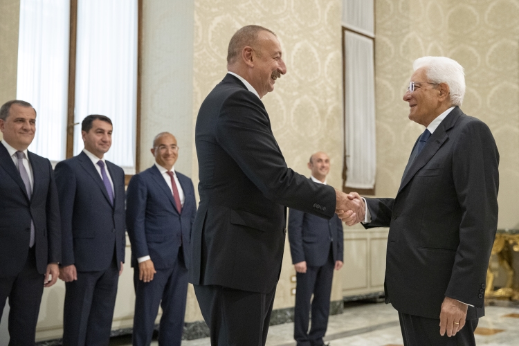 Il Presidente  della Repubblica Sergio Mattarella incontra Ilham Aliyev, Presidente della Repubblica dell’Azerbaigian

