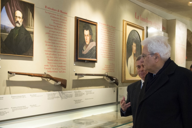 Il Presidente Sergio Mattarella visita il Museo del Tricolore