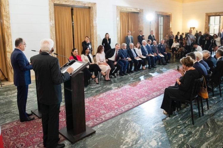 Il Presidente della Repubblica Sergio Mattarella con Bajram Begaj, Presidente della Repubblica di Albania