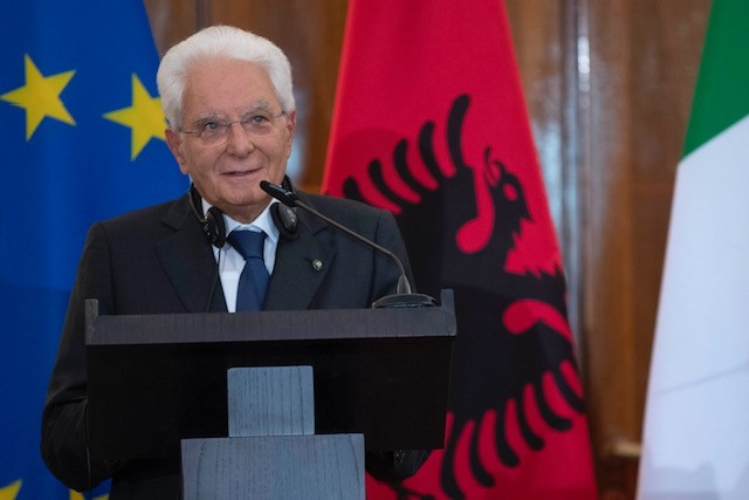 Il Presidente della Repubblica Sergio Mattarella con Bajram Begaj, Presidente della Repubblica di Albania