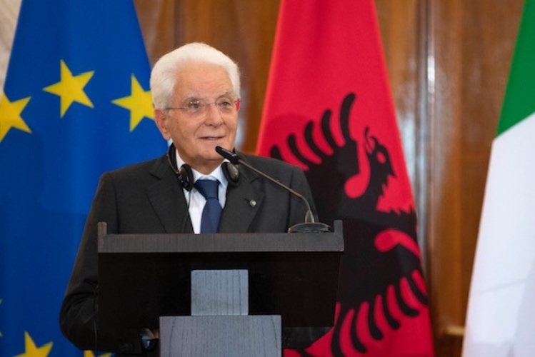 Il Presidente della Repubblica Sergio Mattarella con Bajram Begaj, Presidente della Repubblica di Albania