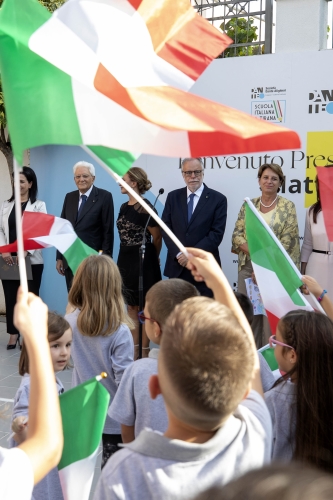 Il Presidente della Repubblica Sergio Mattarella alla Scuola Italiana di Tirana
