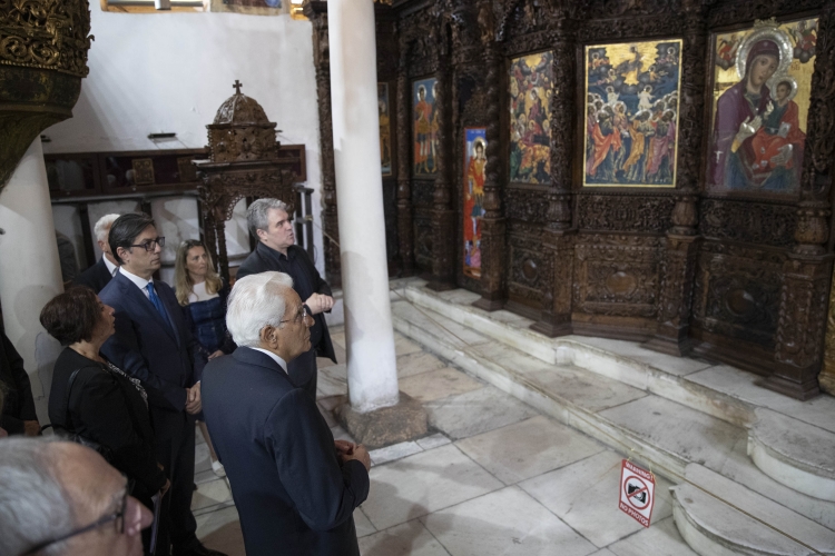 Il Presidente della Repubblica Sergio Mattarella con Stevo Pendarovski, Presidente della Repubblica di Macedonia del Nord,visita la Chiesa del Santo Salvatore
