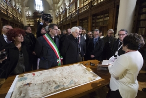 Il Presidente Sergio Mattarella visita la Biblioteca dell'Università di Bologna