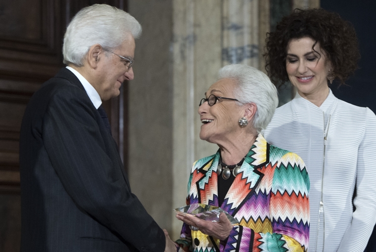 Il Presidente Mattarella con Rosita Missoni