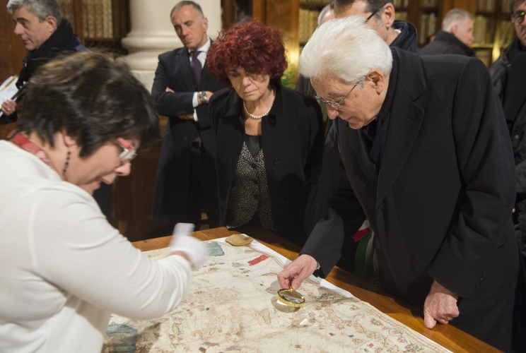 Il Presidente Sergio Mattarella visita la Biblioteca dell'Università di Bologna