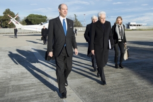 Il Presidente della Repubblica Sergio Mattarella all'aeroporto di Ciampino 