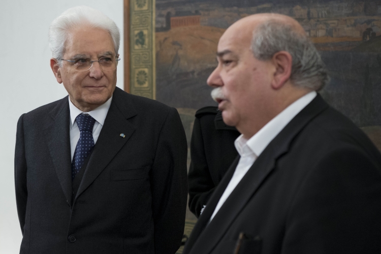 Il Presidente della Repubblica Sergio Mattarella nel corso dell'incontro con il Presidente del Parlamento Ellenico