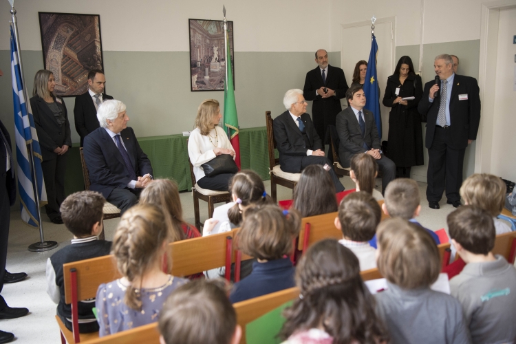 Il Presidente della Repubblica Sergio Mattarella Scuola Statale Italiana di Atene 