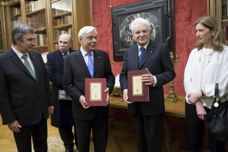 Atene-Il Presidente Sergio Mattarella visita la Fondazione Onassis 