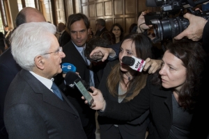 Il Presidente della Repubblica Sergio Mattarella incontra i giornalisti