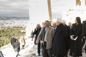 Il Presidente della Repubblica Sergio Mattarella visita l'Acropoli