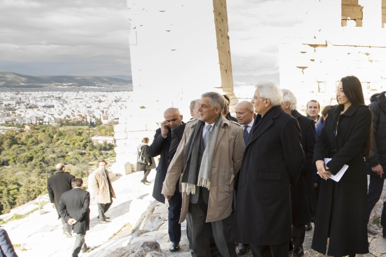 Il Presidente della Repubblica Sergio Mattarella visita l'Acropoli