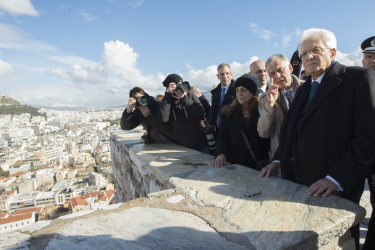 Il Presidente della Repubblica Sergio Mattarella visita l'Acropoli