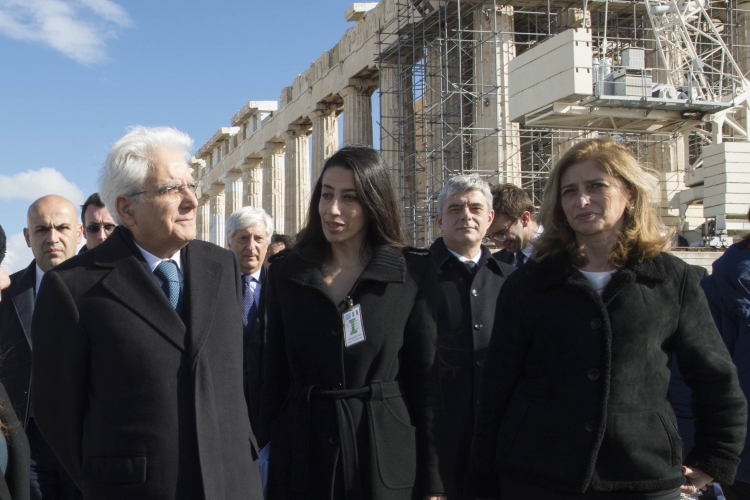 Il Presidente della Repubblica Sergio Mattarella visita l'Acropoli