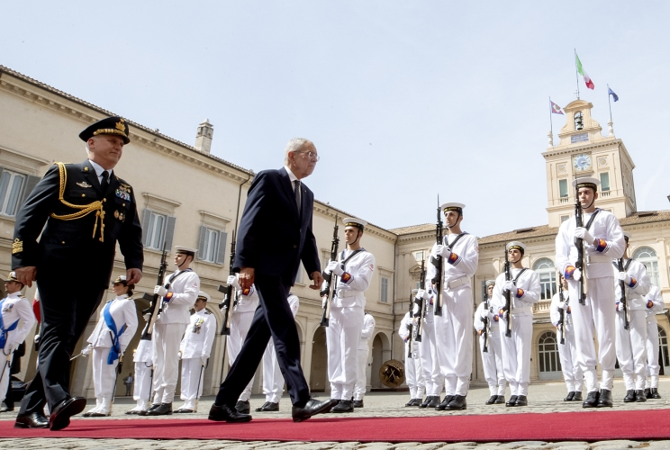Il Presidente Federale della Repubblica d’Austria Alexander Van der Bellen al suo arrivo al Palazzo del Quirinale