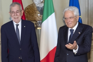 Il Presidente Sergio Mattarella con il Presidente Federale della Repubblica d’Austria Alexander Van der Bellen