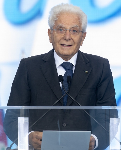 Grugliasco - Il Presidente della Repubblica Sergio Mattarella rivolge il suo indirizzo di saluto in occasione dell'inaugurazione dell'anno scolastico