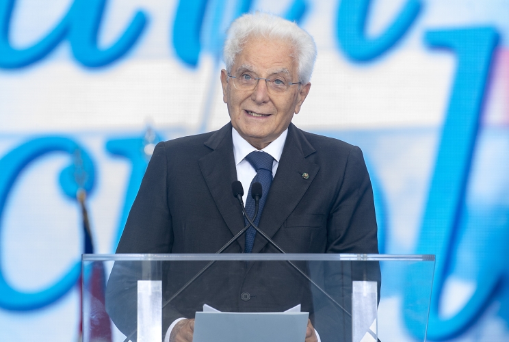 Grugliasco - Il Presidente della Repubblica Sergio Mattarella rivolge il suo indirizzo di saluto in occasione dell'inaugurazione dell'anno scolastico