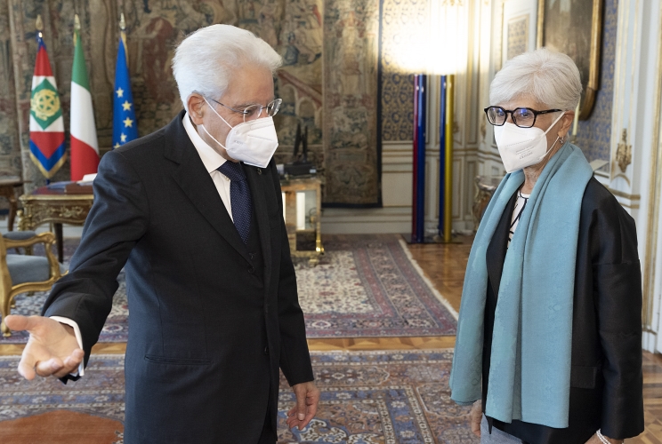Il Presidente Sergio Mattarella accoglie la nuova Presidente della Corte Costituzionale, Silvana Sciarra