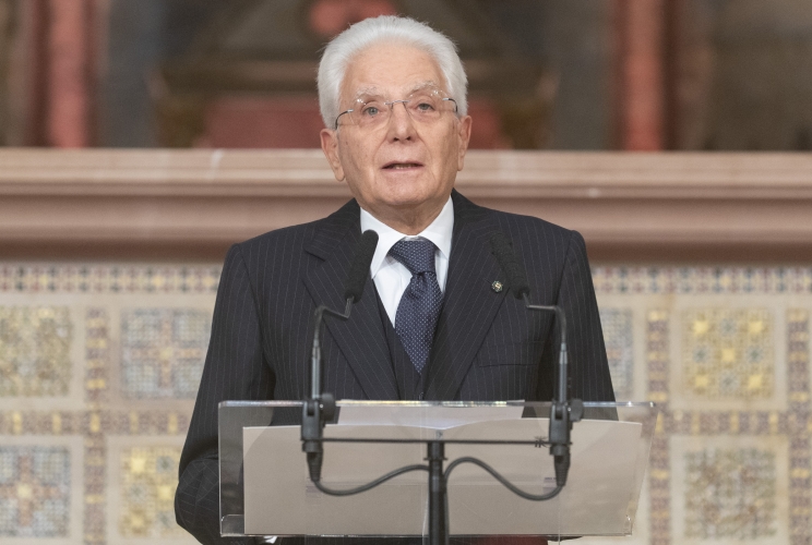  Il Presidente della Repubblica Sergio Mattarella in occasione della cerimonia di accensione della Lampada di San Francesco