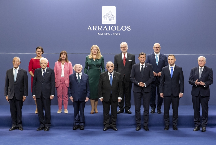 Il Presidente della Repubblica Sergio Mattarella in occasione della partecipazione alla XVII Riunione Informale dei Capi di Stato del Gruppo Arraiolos