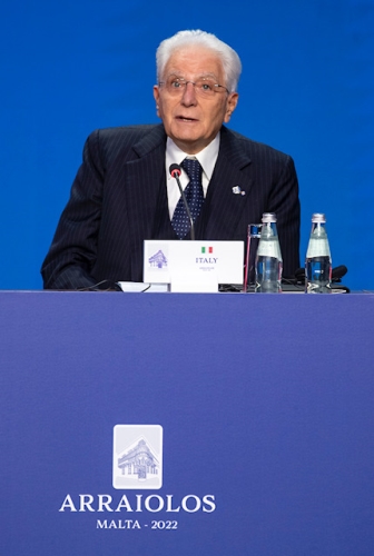 Il Presidente della Repubblica Sergio Mattarella alla Riunione del Gruppo Arraiolos