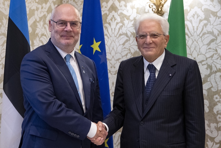 La Valletta - Il Presidente della Repubblica Sergio Mattarella con il Presidente dell’Estonia Alar Karis 