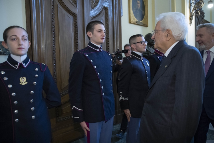 Il Presidente della Repubblica Sergio Mattarella in occasione della cerimonia d’inaugurazione dell’anno accademico-scolastico 2022/2023 degli Istituti di formazione militare dell’Esercito 
