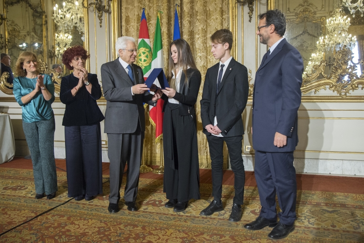 Il Presidente Sergio Mattarella, il Ministro Valeria Fedeli 