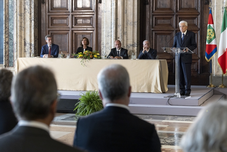 Il Presidente Sergio Mattarella in occasione della cerimonia di celebrazione de “I Giorni della Ricerca”