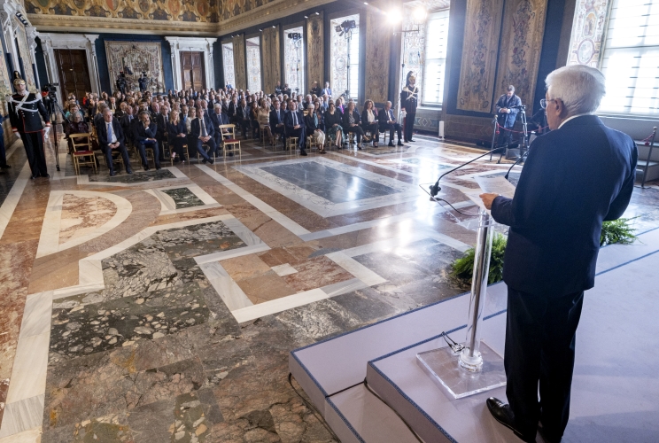 Il Presidente Sergio Mattarella in occasione della cerimonia di celebrazione de “I Giorni della Ricerca”