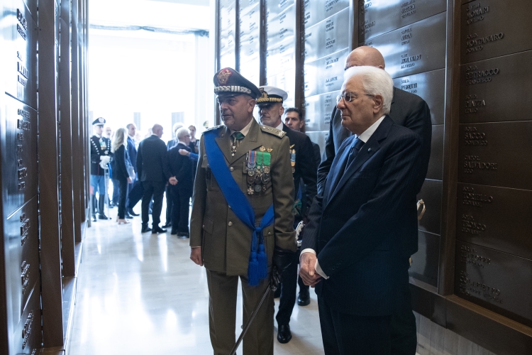 Il Presidente della Repubblica Sergio Mattarella al Sacrario dei Caduti d’Oltremare  
