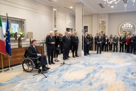 Il Presidente della Repubblica Sergio Mattarella incontra una rappresentanza della collettività italiana nei Paesi Bassi, in occasione della visita di Stato nel Regno dei Paesi Bassi
