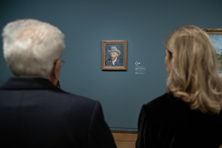 Il Presidente della Repubblica Sergio Mattarella e la Sig.ra Laura, al Museo Van Gogh, in occasione della visita di Stato nel Regno dei Paesi Bassi
