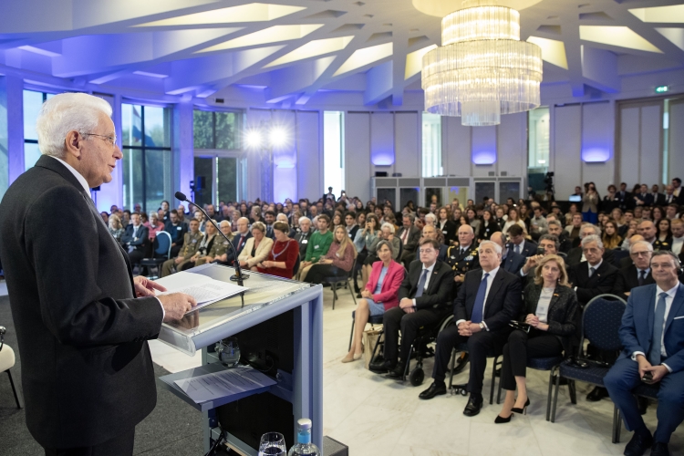 Il Presidente della Repubblica Sergio Mattarella a Maastricth - House of Government, durante il suo intervento