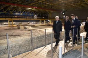 Il Presidente della Repubblica Sergio Mattarella e la Sig.ra Laura, al Thermenmuseum di Heerlen in occasione della visita di Stato nel Regno dei Paesi Bassi
