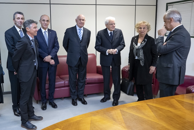 Palermo - Il Presidente della Repubblica Sergio Mattarella alla cerimonia di Intitolazione dell’Aula Bunker della casa circondariale Calogero Di Bona “Ucciardone” a Giovanni Falcone e Paolo Borsellino