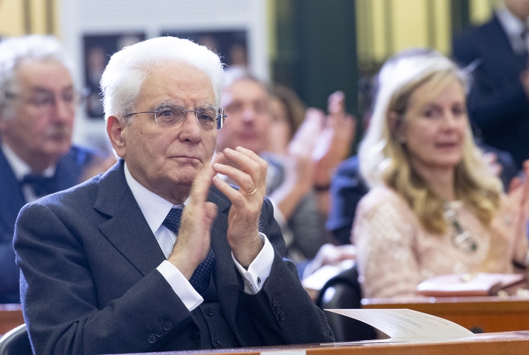  Il Presidente della Repubblica Sergio Mattarella alla cerimonia di Intitolazione dell’Aula Bunker della casa circondariale Calogero Di Bona “Ucciardone” a Giovanni Falcone e Paolo Borsellino