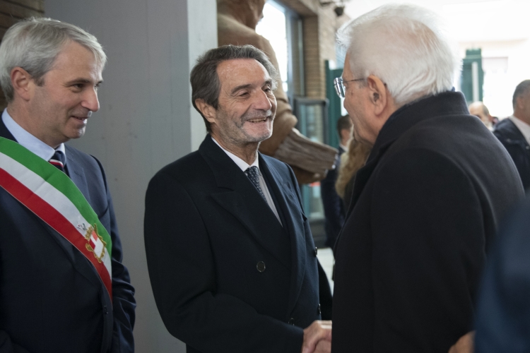 Il Presidente della Repubblica Sergio Mattarella a Varese accolto da Attilio Fontana, Presidente della Regione Lombardia,in occasione della cerimonia d’inaugurazione dell’anno accademico 2022/2023 dell’Università degli studi dell’Insubria
