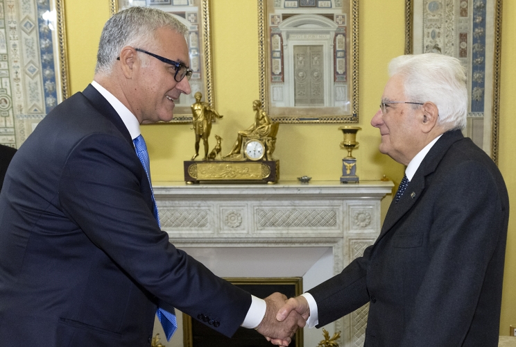 Il Presidente Sergio Mattarella accoglie Stefano Cuzzilla, Presidente CIDA