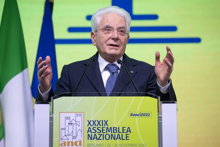  Il Presidente della Repubblica Sergio Mattarella in occasione dell’Assemblea ANCI