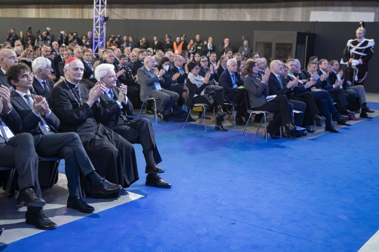 Il Presidente della Repubblica Sergio Mattarella in occasione della cerimonia di inaugurazione del Supercomputer Europeo Leonardo 
