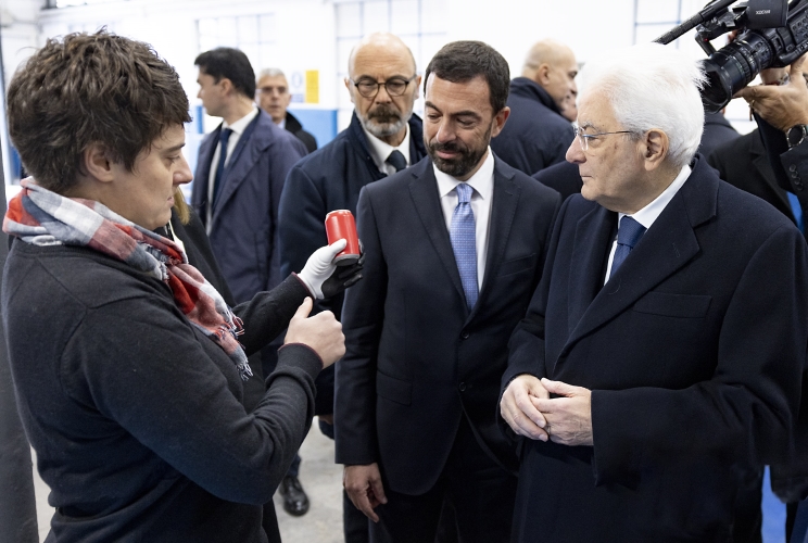 Il Presidente Sergio Mattarella in occasione delle prima edizione delle Giornate Inail “Scienza e Ricerca per la sicurezza” visita i padiglioni espositivi