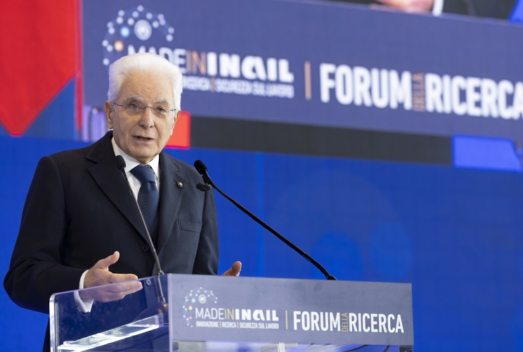 Il Presidente Sergio Mattarella in occasione delle prima edizione delle Giornate Inail “Scienza e Ricerca per la sicurezza” 
