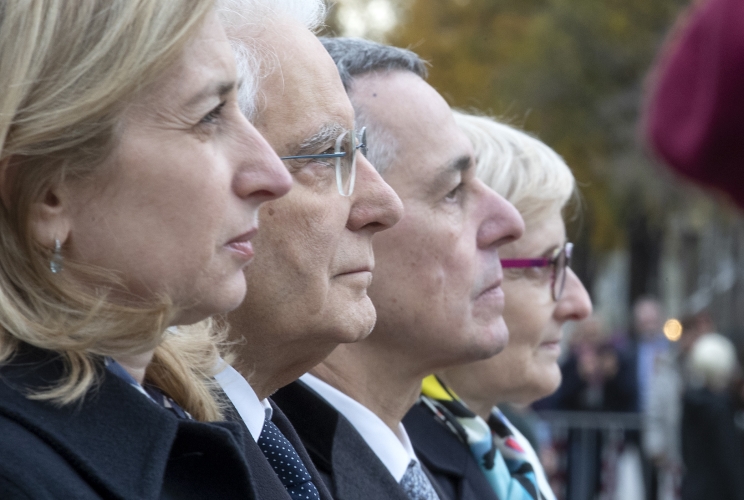  Il Presidente della Repubblica Sergio Mattarella con il Presidente della Confederazione Svizzera Ignazio Cassis in occasione della cerimonia di benvenuto