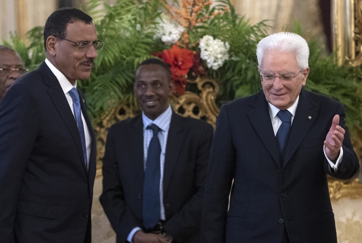 Il Presidente Sergio Mattarella con il Presidente della Repubblica del Niger S.E. il Sig. Mohamed Bazoum